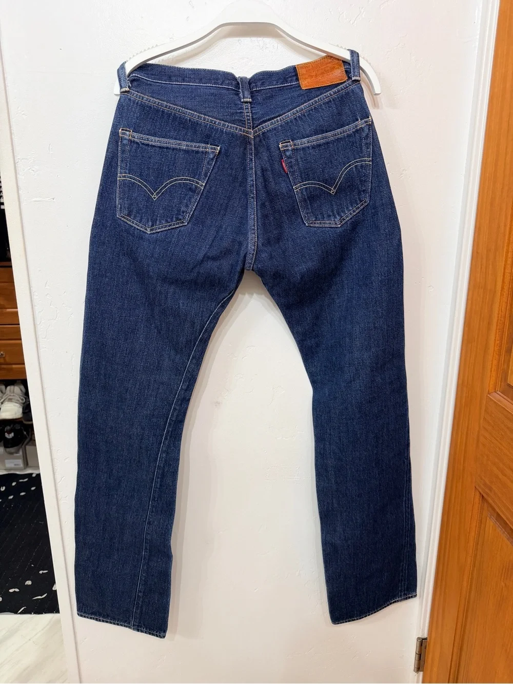Vintage Levi’s redline selvedge, Big E, from the early 2000s. Made in Japan